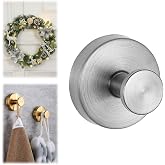 ZONCIHO Suction Cup Hooks for Wreaths on Glass, Model No-Drill Suction Cup Hooks, Wreath Hangers for Front Doors, Metal Towel Hooks for Showers Bathrooms Mirrors(Silver 1pcs)