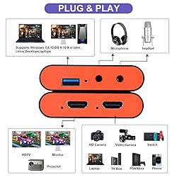 HDMI USB3.0 Capture Card with 4K Pass-Through,1080P