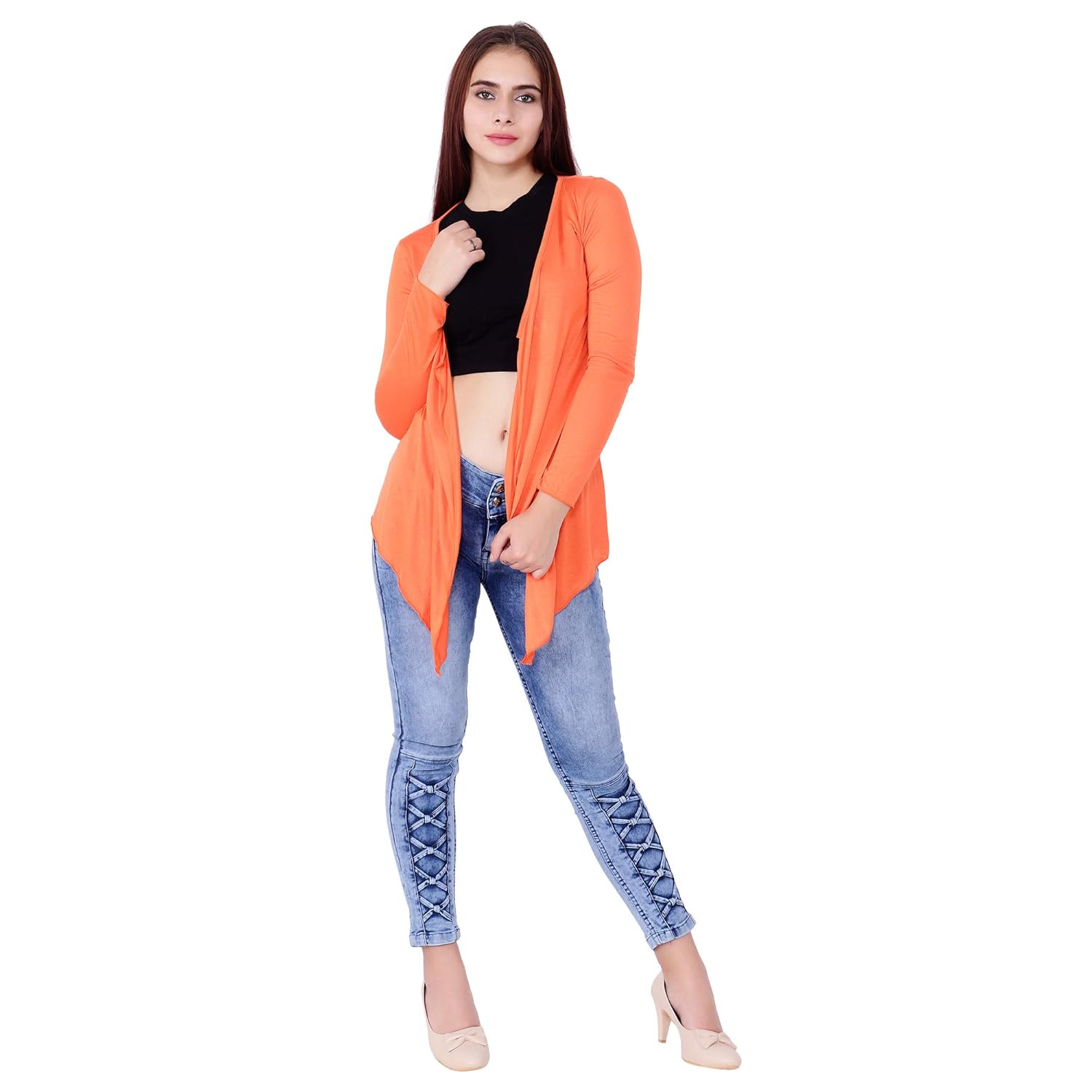 orange shrug cardigan