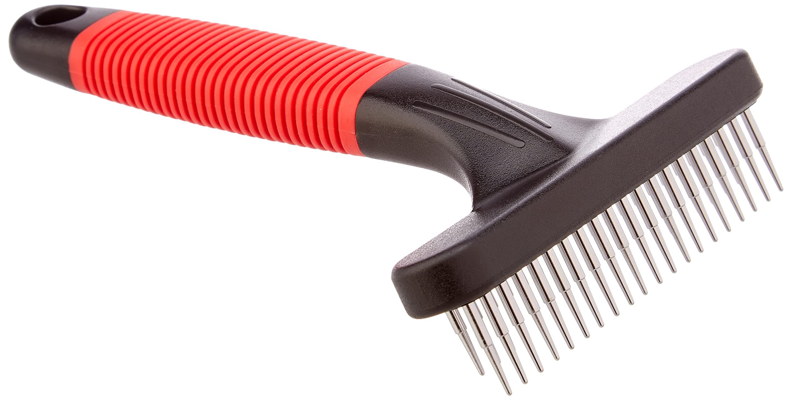 Ferplast 2-in-1 Comb for Dogs and Cats, Medium and Long Hair, Rounded Rotating Anti-Irritation Teeth and Non-Slip Handle