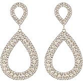 Teardrop Rhinestone Earrings Dangle Sparkly Jewelry Party Prom Wedding Earrings Jewelry Gifts