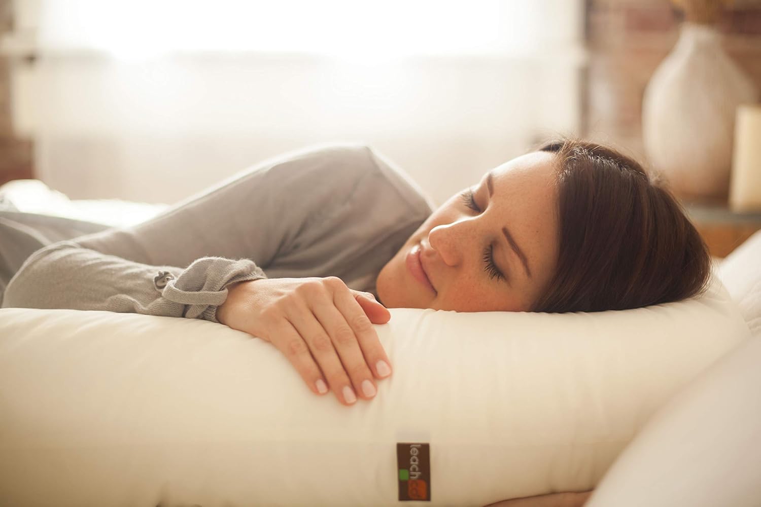 Leachco Snoogle Original Maternity/Pregnancy Total Body Pillow, Ivory: Home & Kitchen