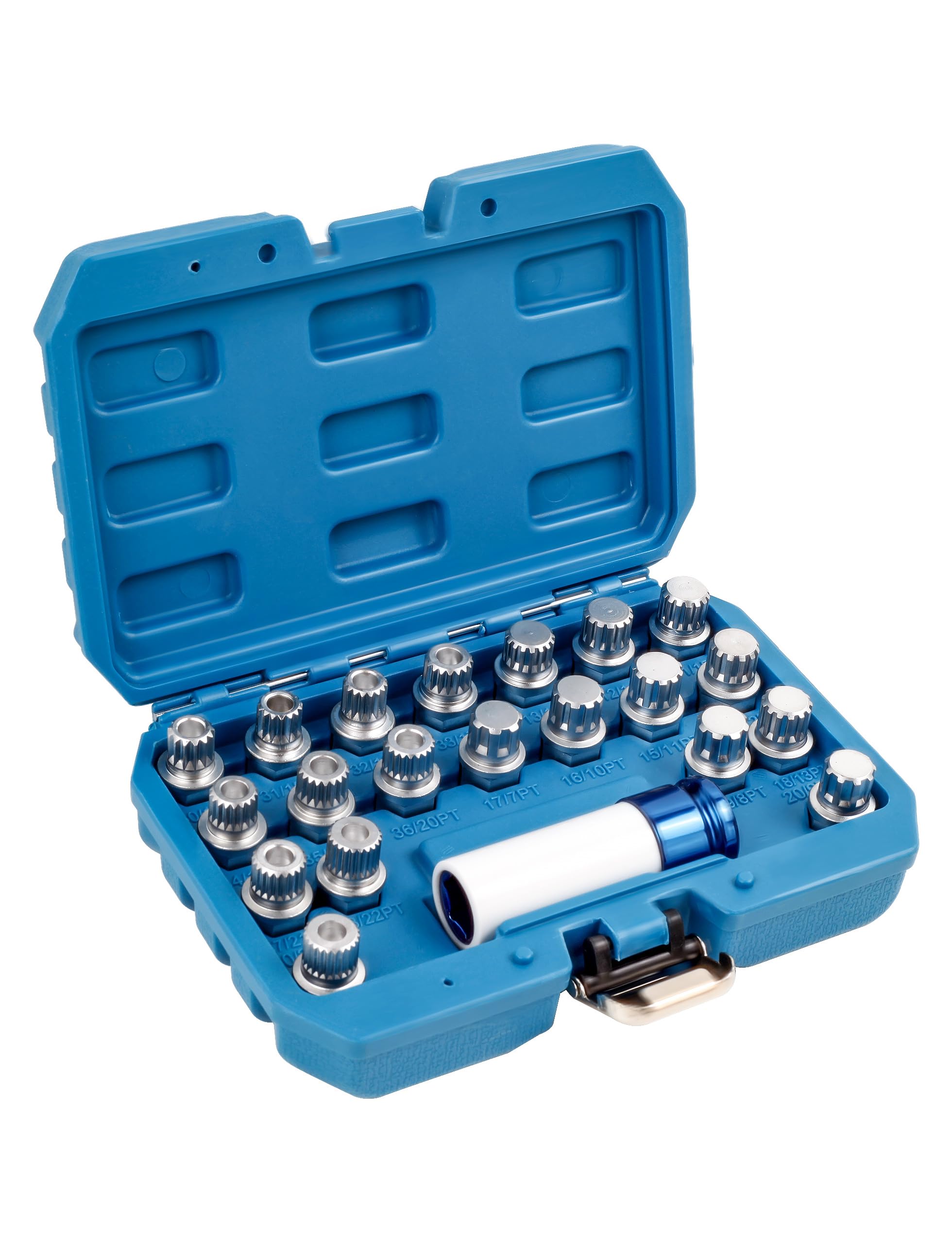 Photo 1 of Ntoauto Wheel Lock Removal Kit,Automotive Anti-Theft Screw Removal Tools with Wheel Lock Key & Adapter Kits,21-Piece 1/2 Inch (12.7mm) Socket and Lug Nuts Remover Tool Set for B-M-W