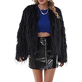 QUENTY PIELIES Faux Fur Coat Women’s Jacket Shaggy Outwear Long Sleeve Warm Winter