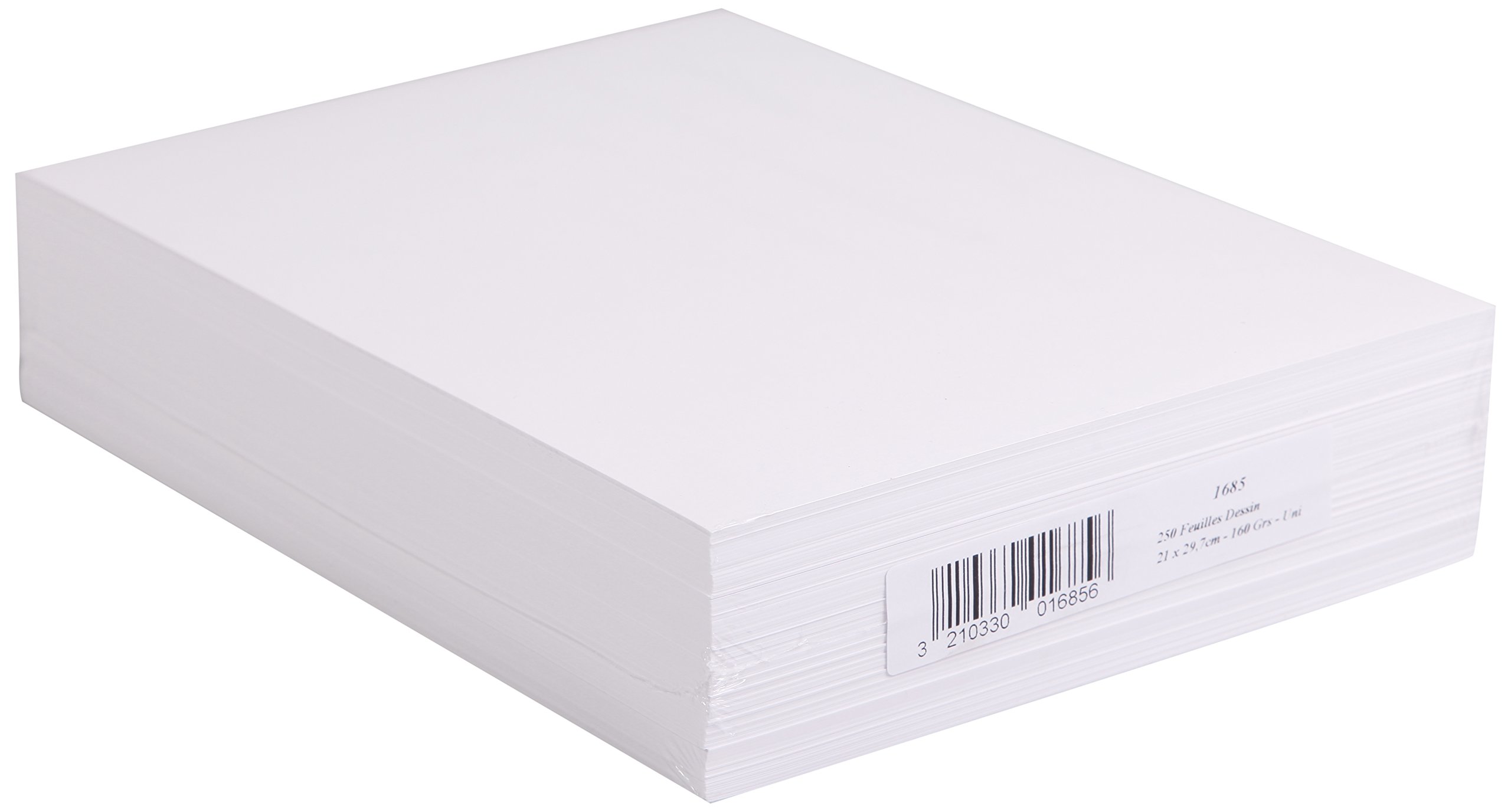 Clairefontaine - Ref 1685C - White Drawing Sketch Paper (Pack of 250 Sheets) - A4 (21 x 29.7cm) - 160gsm Paper, pH Neutral, Acid Free, Suitable for Sketching & Drawing
