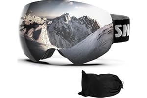 LAVOLLY Ski Goggles Snowboard Goggles Adult, 100% UV Protection Anti-Fog Snow Goggles