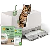 Purina Tidy Cats Breeze Litter Box System Kit with Pellet Cat Litter, XL Litter Box and Litter Box Pads