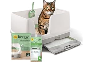 Purina Tidy Cats Litter System, Non-Clumping, Breeze XL All-in-One Odor Control & Easy Clean Multi Cat Box - 18 lb. Box