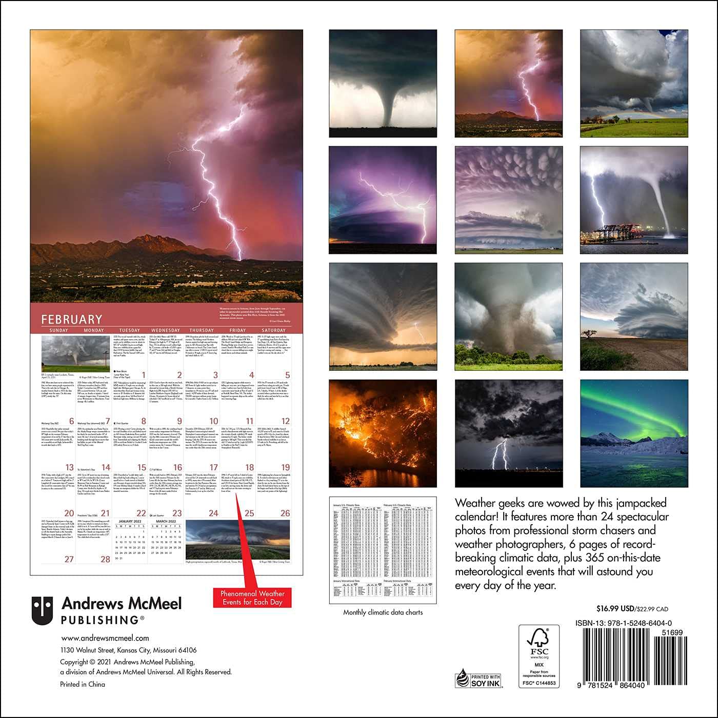 Weather Calendar 2022 Weather Guide 2022 Wall Calendar: With Phenomenal Weather Events: Andrews  Mcmeel Publishing: 0050837440562: Amazon.com: Books