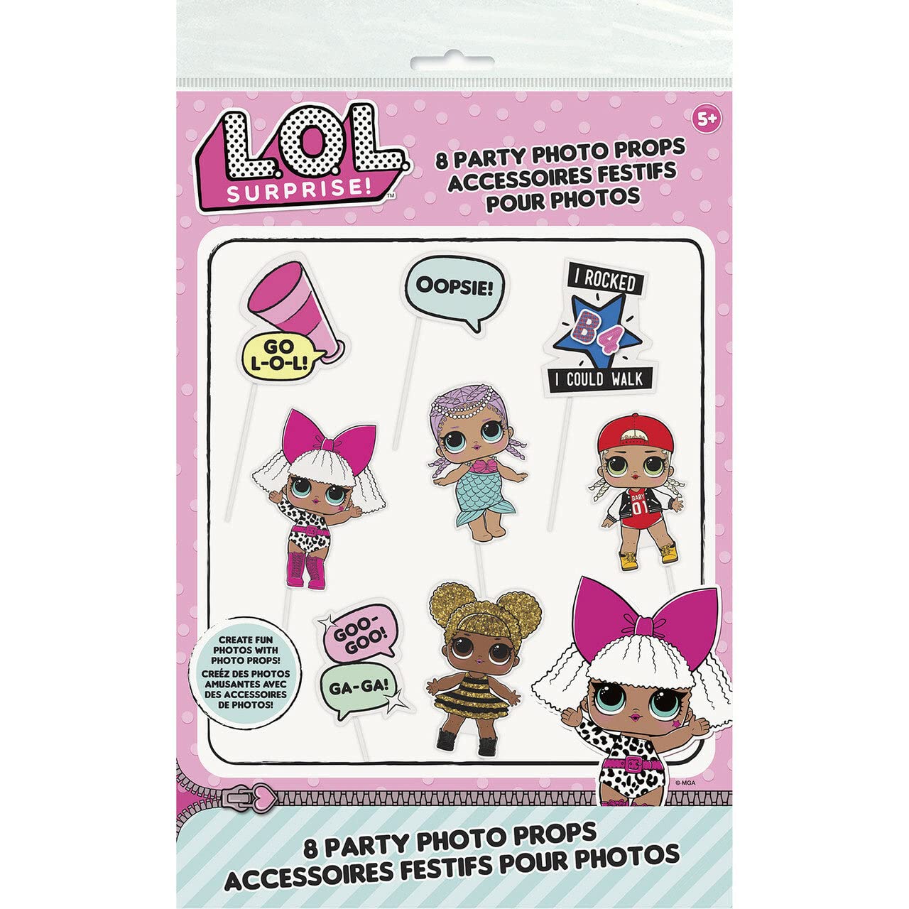 LOL Surprise Photo Booth Props Kit - Multicolor, Unique & Fun Designs - Perfect for Parties & Special Occasions - 8ct