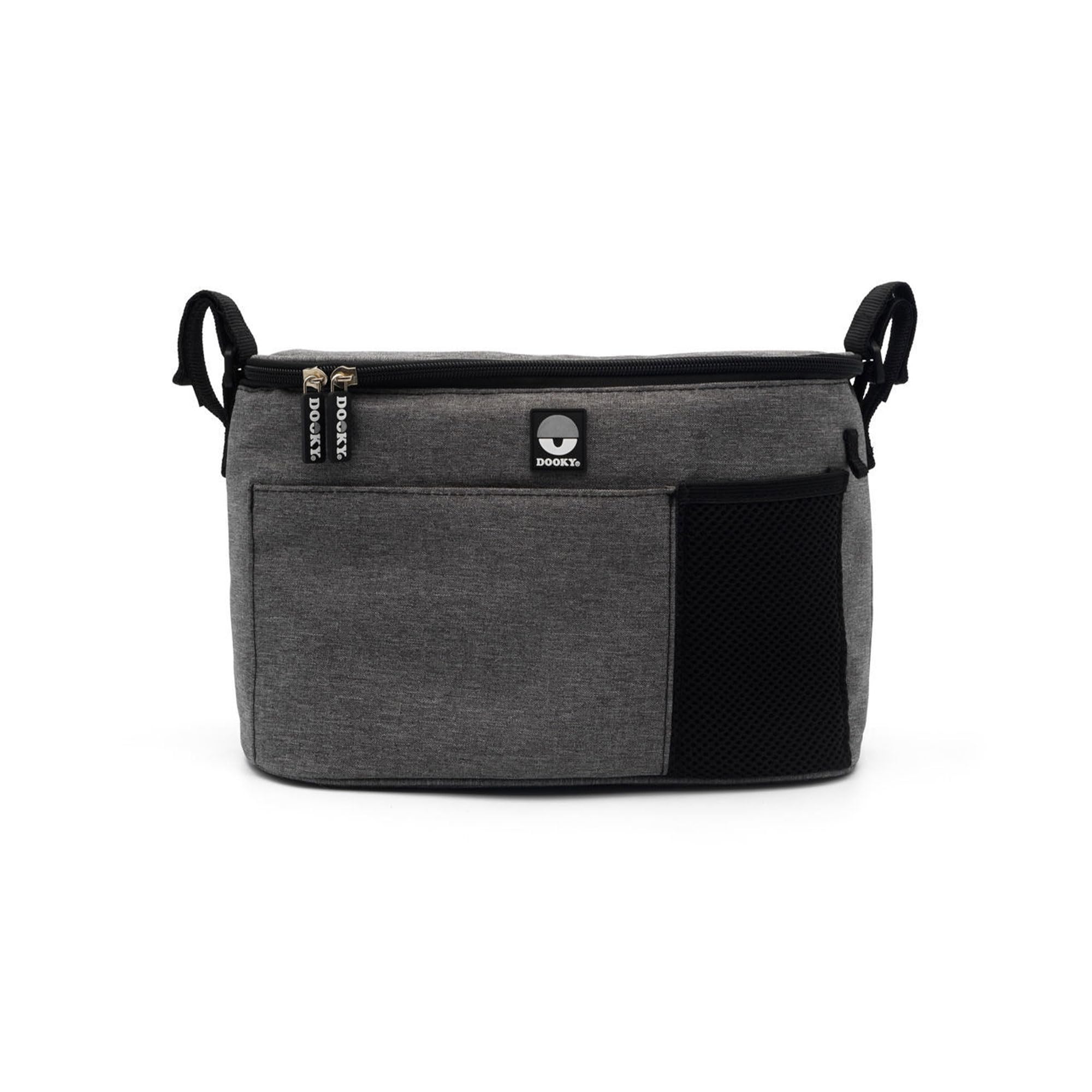 Dooky Organizer Bag for Pram/Stroller/Pushchair, Changing and Accessories Bag (for Nappies, Bottles & more), Universal Fit, Water Resistant, 9.7 liters capacity, 31 x 15 x 21 cm, Grey Melange