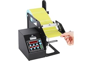 BAOSHISHAN Automatic Label Dispenser, Automatic Counting Label Stripper Speed Adjustable, Label Separator Machine for Printed Translucent Opaque Labels (Width 120mm/4.7inch)