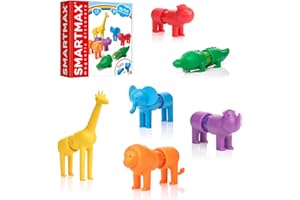 SmartMax My First Safari Animals STEM Magnetic Discovery Building Set with Soft Animals for Ages 1-5