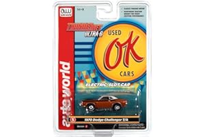 AW AUTO WORLD Auto World Thunderjet OK Used Cars 1970 Dodge Challenger T/A (Burnt Orange) HO Scale Slot Car