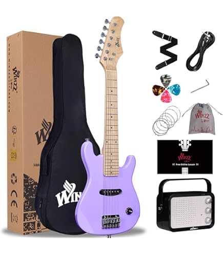 Amazon.com: Purple 30 Inch Kids Electric Guitar Beginner Kit