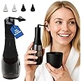 Electric Ear Cleaner and Earwax Removal Kit - 5 Pressure Modes, Timer - Safe Cleaning & Flushing Tool - Clogged Ear Wax Removal Kit for Adults with 4 Nozzles, Washing Basin, Cable, Storage Bag - IPX7