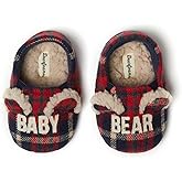 Dearfoams unisex-baby Gifts for Kids Matching Christmas Holiday Lil Bear and Baby Bear