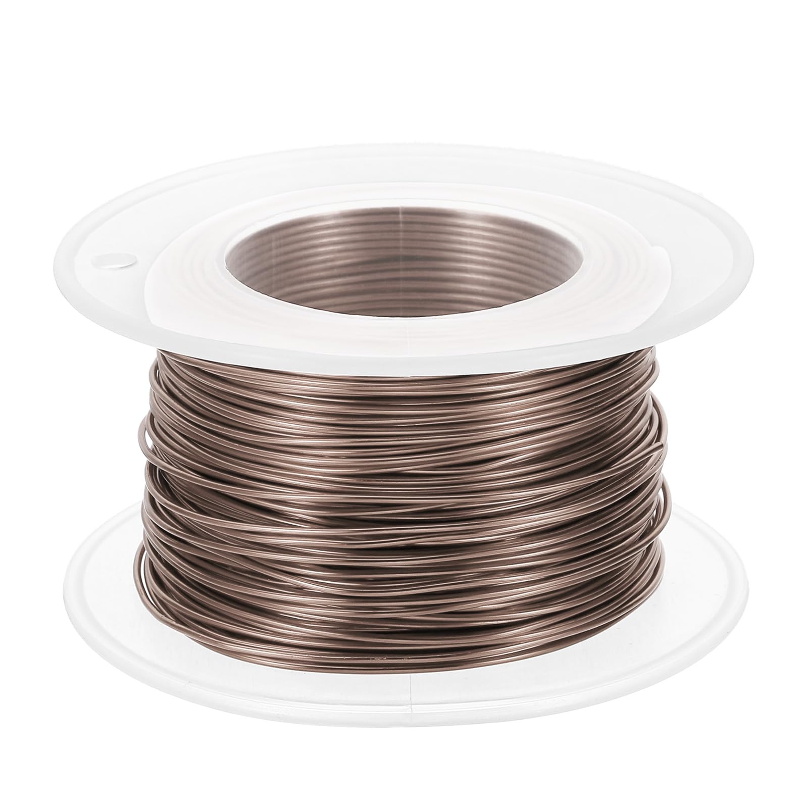 PATIKIL 20 Gauge 0.8mm Aluminum Craft Wire, 98.4Ft Metal Wire Armature Bendable Wire for Jewelry Making Metal Wrap DIY, Brown