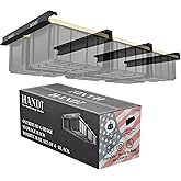 HANDT Overhead Garage Storage Rack, Connectable Heavy Duty Metal Ceiling Rails For Garage Storage Organization Shelving Syste
