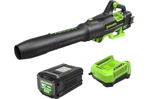 Greenworks 80V (700 CFM / 170 MPH) Brushless Cordless Leaf Blower, Commercial-Grade Power, 45-Min Rapid Charger for Wet Leaves, Heavy Debris, Gravel and Driveway Snow, Includes 2.5Ah Battery & Charger