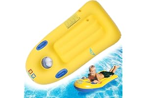 INHEMING Inflatable Surf Body Board, 47 x 23 inch Surfboard with Handles, Summer Swimming Bodyboard for Water Slide, Pool, Beach