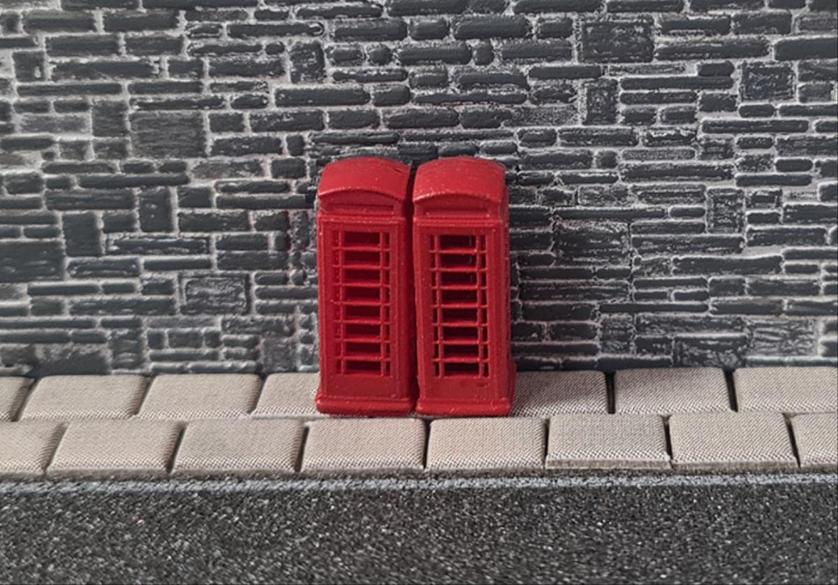 Kestrel GMKD77 Telephone Boxes 2pcs (Pre-Built)
