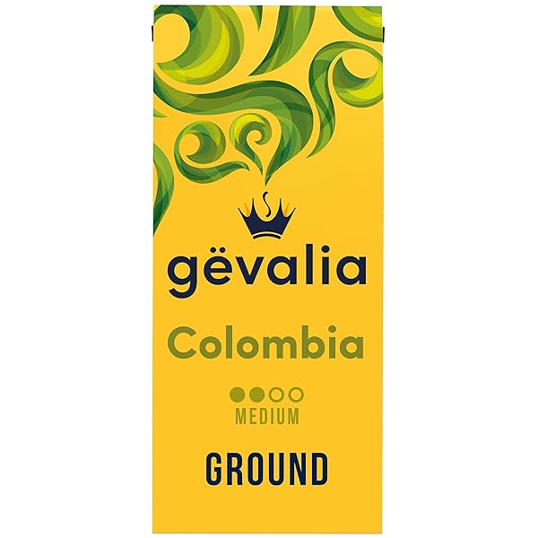 GEVALIA COLOMBIA MEDIUM ROAST GROUND COFFEE, 12 OZ BAG