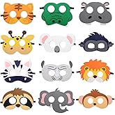 CiyvoLyeen Party Animals Felt Masks Jungle Farm Forest Animals Theme Birthday Party Favors Party Supplies for Boys or Girls