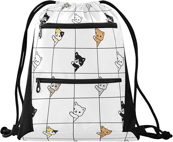 Amazon Co Jp シューズサック シューズケース 巾着袋 靴収納袋 運動 防水 超軽量 部活 シューズバッグ 布 ジムサック ナップサック シューズ入れ 人気 おしゃれ 大容量 猫 ねこ キャット 子供 こども キーズ 小学生 シューズ バッグ