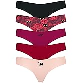 Victoria's Secret Women's No Show Thong Underwear, Panties for Women, Multi Pack (XS-XXL)