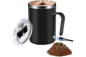 G · PEH 2023 Self Stirring Coffee Mug,Self Stirring Mug Electric Mixing Cup with 2 Stir Bars,13 oz Electric Magnetic Stirring Coffee Mug Rechargeable Auto Mixer Cup for Coffee Milk Cocoa Best Gifts(Black)