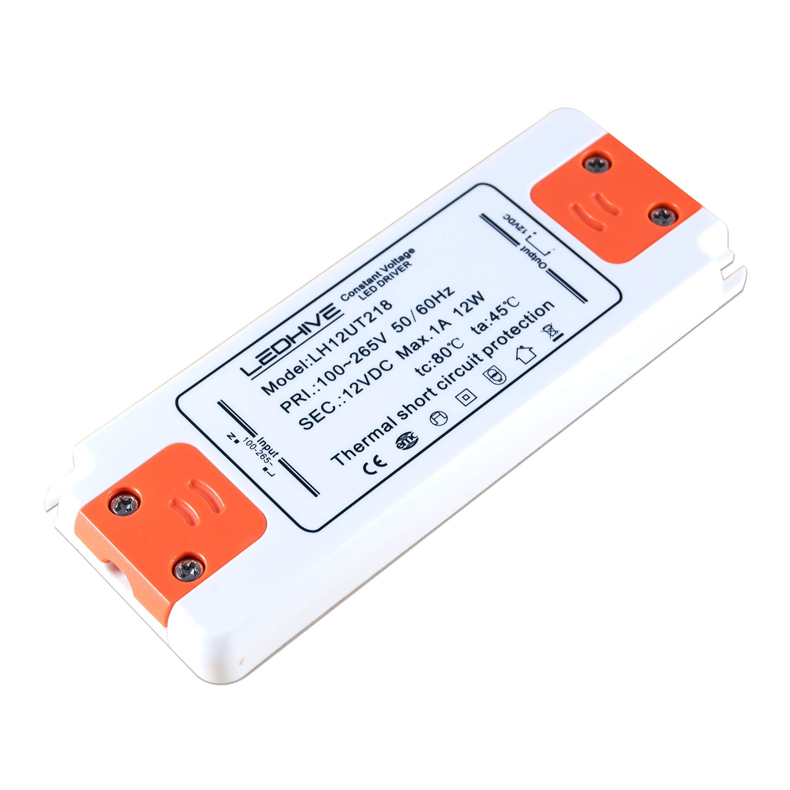 NEW! Ultra Thin LED Driver Transformer 240V - 12V with Terminal Blocks / 240v AC to 12v DC/ZERO Interference with Dab and Wifi (12W)