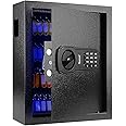 SongYung 83 Keys Cabinet Wall Safe with Sensor Light and Emergency External Power Supply, Electronic Key Safe,Secure Wall Mount Safe with 83 Key Tags for Hotels,Office,Companies,Car Dealerships