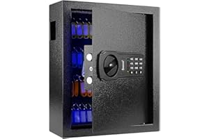 SongYung 83 Keys Cabinet Wall Safe with Sensor Light and Emergency External Power Supply, Electronic Key Safe,Secure Wall Mount Safe with 83 Key Tags for Hotels,Office,Companies,Car Dealerships