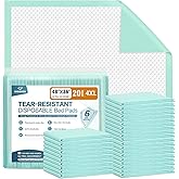 BIGGMED Tear-Resistant Disposable Bed Pads 48" x 36" 20 Count Underpads Extra Large Incontinence Bed Pads Heavy Duty Absorbency Chux Pads Pee Pads for Adult Elderly Puppy Pads for Training