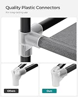 SONGMICS Clothes Wardrobe Portable Closet with 4 Hanging Rails Grey 170 x 45 x view 6