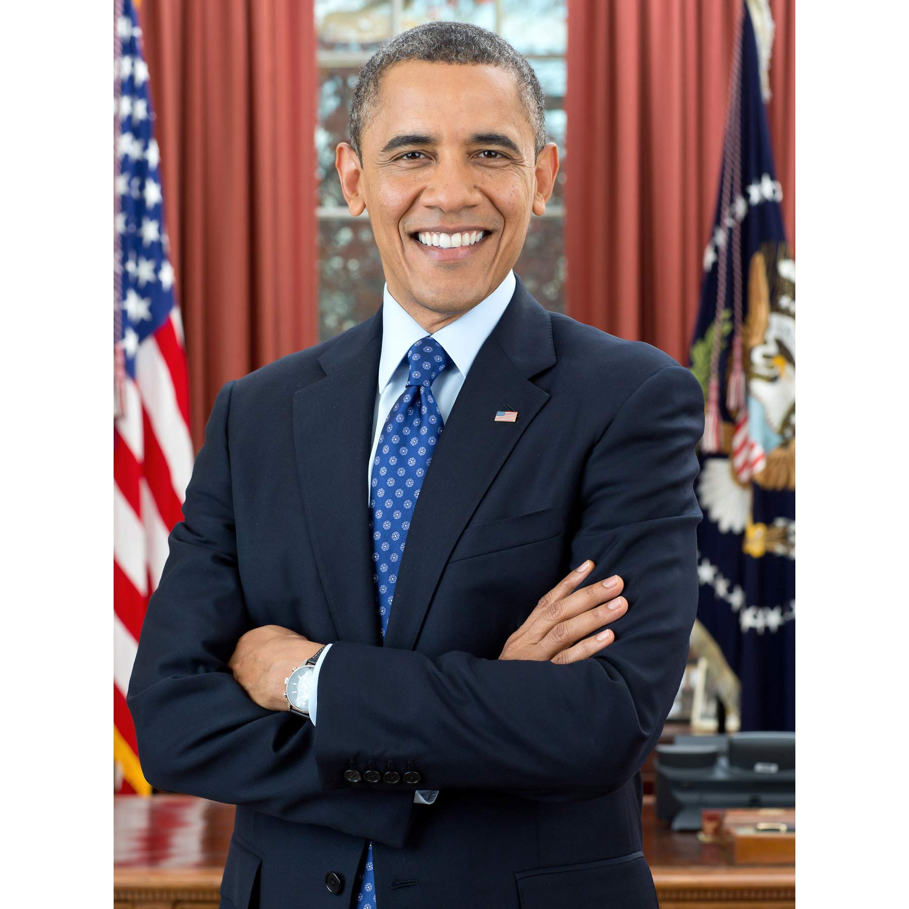Artery8 Souza Portrait US President Barack Obama Photo Large Wall Art Poster Print Thick Paper 18X24 Inch