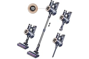 Homeika- Pro Version- 28k PA Cordless Vacuum- Digital Display- 50 Min Run Time- 3 Speeds- Telescopic – 300 Watts- Brushless Motor- 8 in 1- HEPA Filter- for All Floors- Detachable Battery Blue