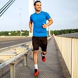 Aomig Mens Running Shorts Quick Dry with Zipper Pockets Elastic Waist view 2