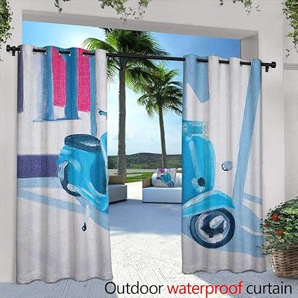 Amazon Com Marilds Country Sliding Door Curtain Mini Scooter In