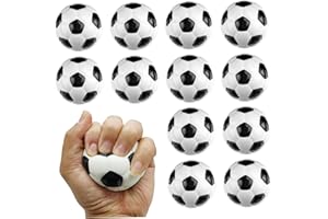 Mini Soccer Ball, 2.4 Inch Soft Foam Soccer Ball, 12Pcs Portable Small Stress Toys for Children's Party Decoration, Favors an