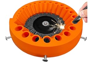 DEEDRR Drill Bit Sharpener Attachment for 125mm Angle Grinders (2-13mm Bits) - Revive Dull Bits & Extend Tool Life (Orange)