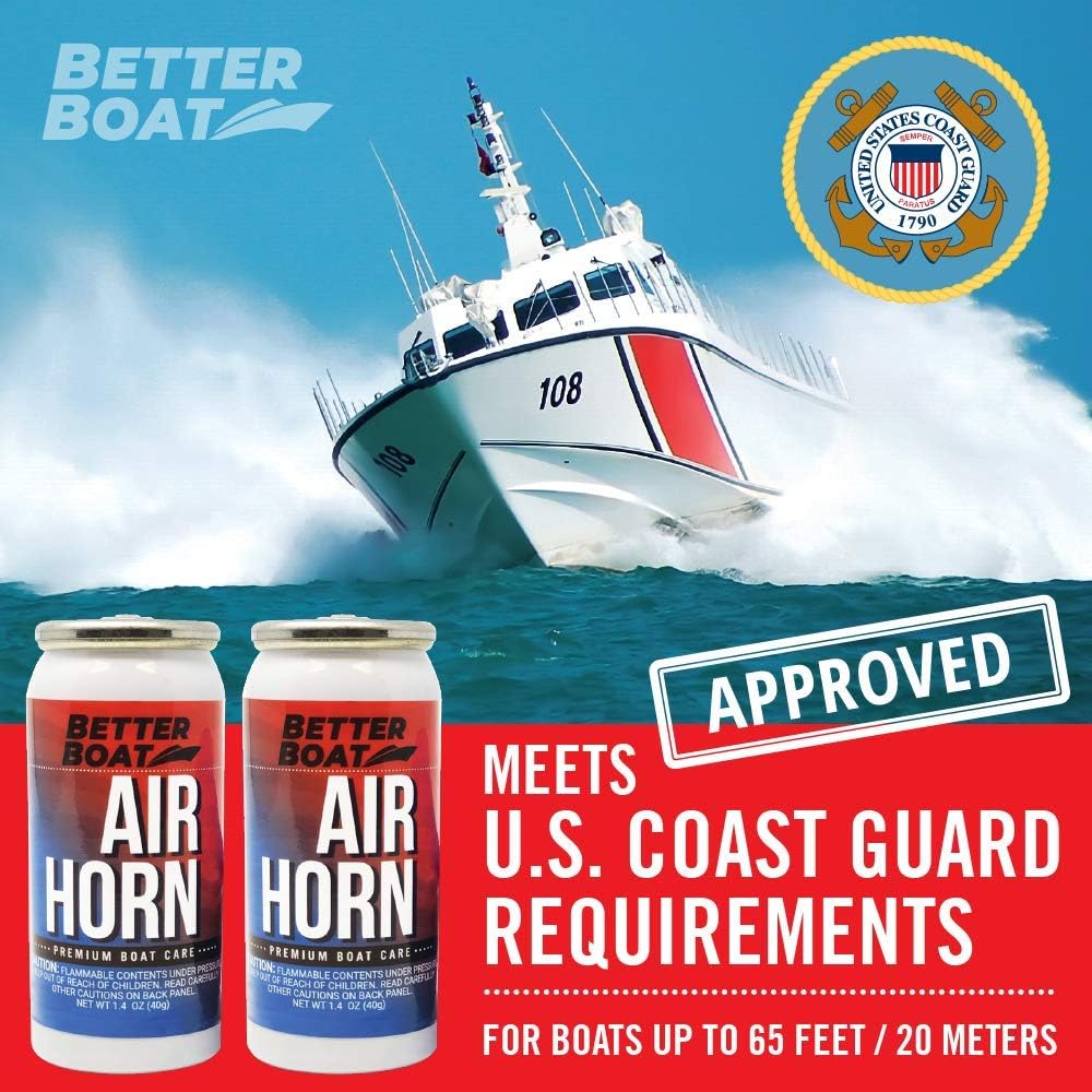 2 Pack Air Horn Refills for 1.4 Ounce Horns Boating Safety Canned Boat Accessories | Marine Grade Airhorn Can Refill - Horn Not Included - 2 Pk (1.4oz) : Sports & Outdoors
