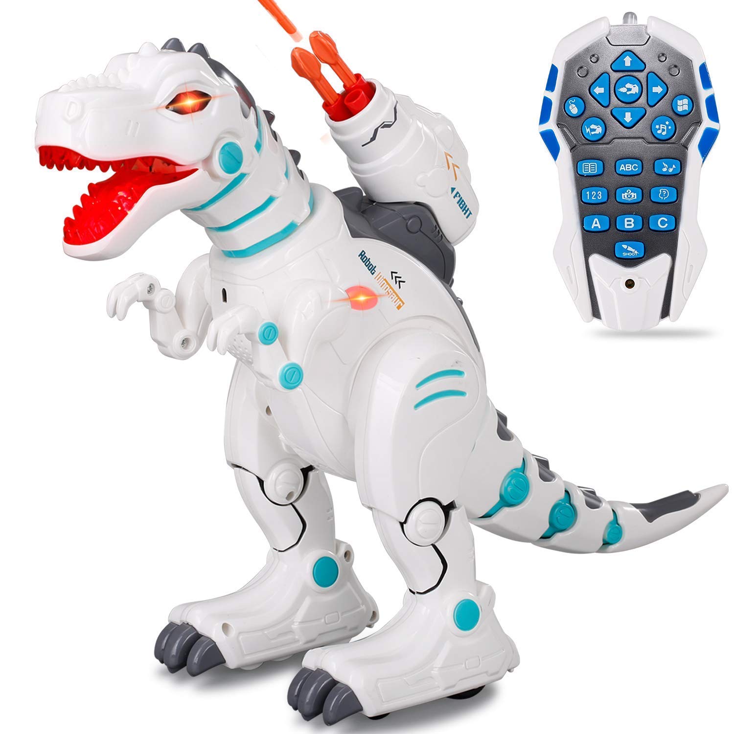 white remote control dinosaur