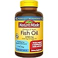 Nature Made Fish Oil Omega 3 Supplements, Omega 3 Fish Oil as Ethyl Esters 1200 mg Softgels, EPA DHA Supplement for Healthy Heart, Brain, Eye Support, One Per Day, 100 Softgels