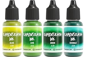 Kamenskaya Alcohol Ink Set #10: Matched Color Combination of Alcohol Inks, 4 pcs. 0.51 fl oz (15 ml) Each
