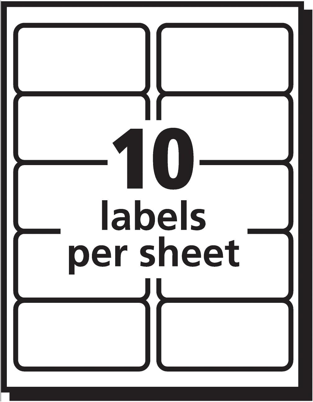 AVERY White EcoFriendly Shipping Labels, 2 x 4 Inches, Box of 1000 (48163): Office Products