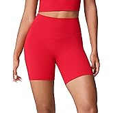 UNISSU Hugcurve No Front Seam High Waisted Workout Biker Shorts for Women 6 Inches Tummy Control Buttery Soft Yoga Pants Gym