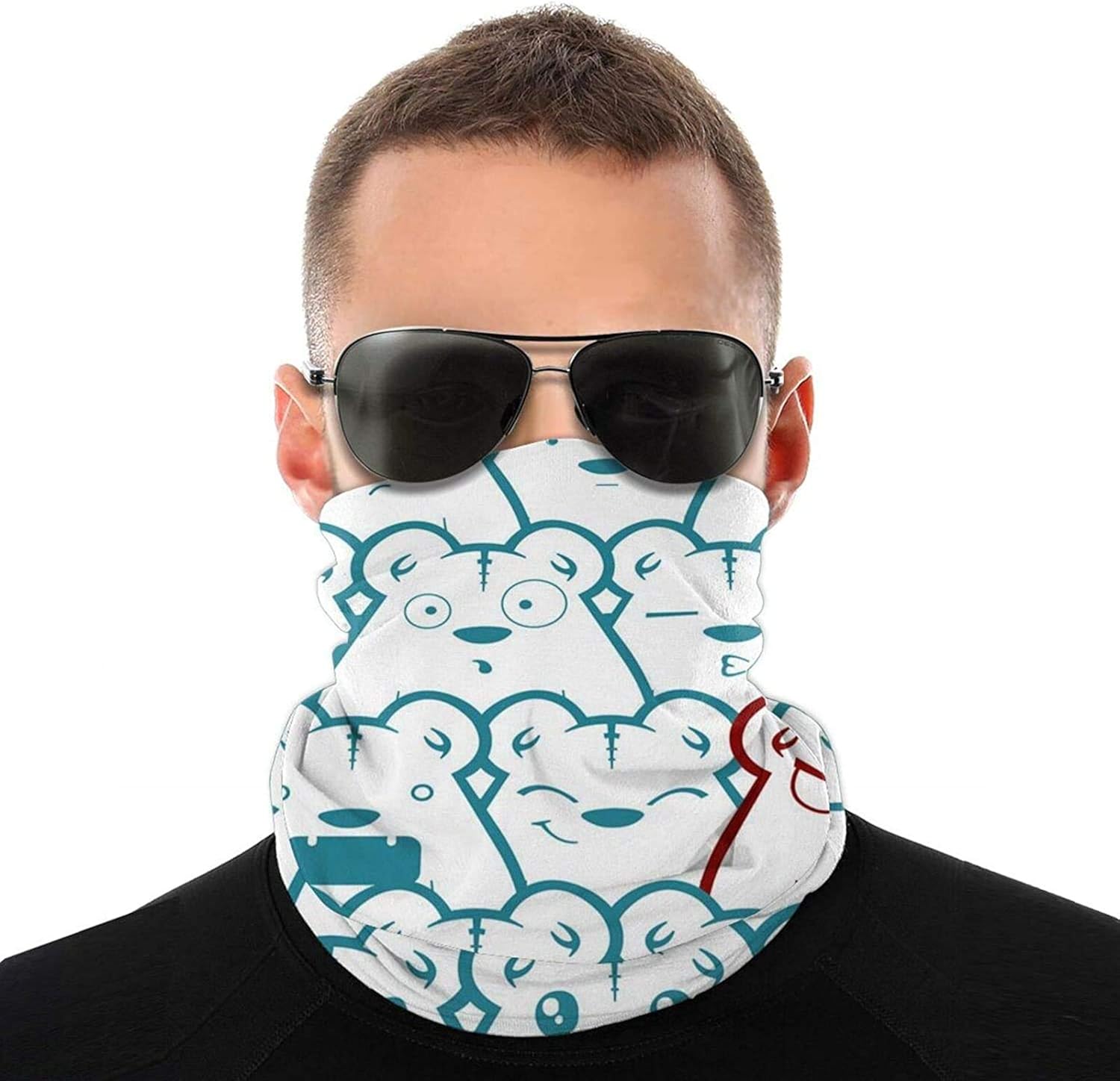 Face Bandana Mask, Roses Breathable Scarf Reusable Neck Gaiter