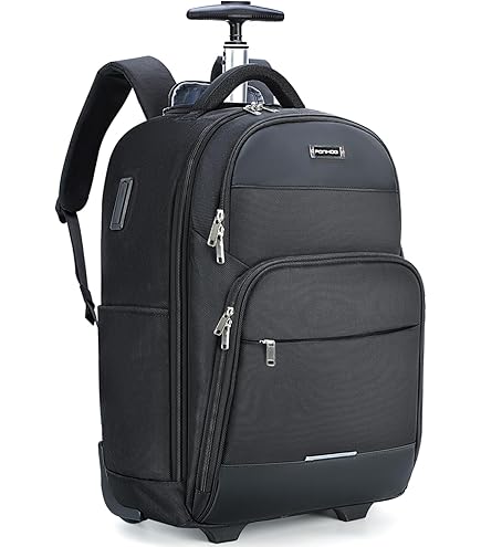 Amazon.com: MATEIN Rolling Backpack, 17 inch Water Resistant Wheeled Laptop  Backpack, Carry on Luggage Business Bag, Overnight College Computer Bag  Trolley Suitcase for Men Women Adults to Travel, Black : Electronics